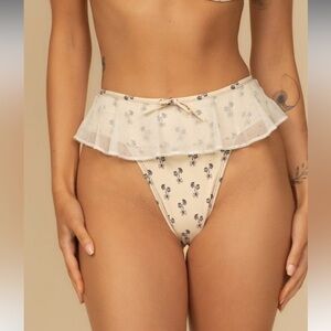 Montce Cynthia Floral Tamarindo Ruffle Bikini Bottom